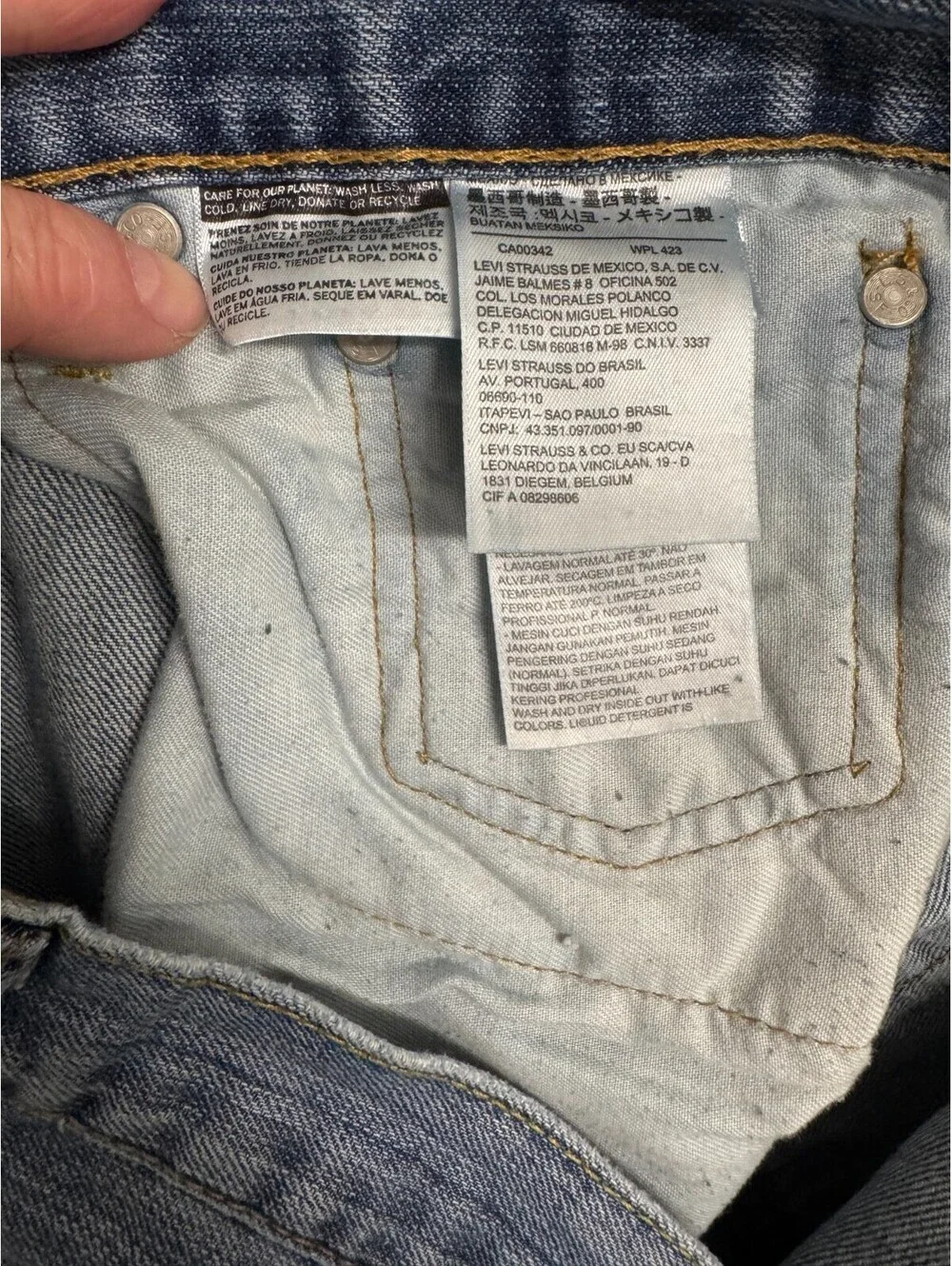 Levis 569 Loose Straight Mens Jeans W34 L34 Medium Wash Pre-Owned